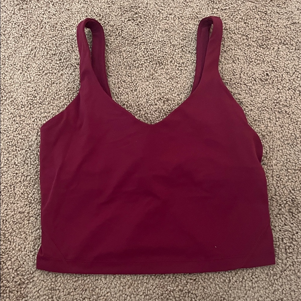Lululemon red/maroon align tank top